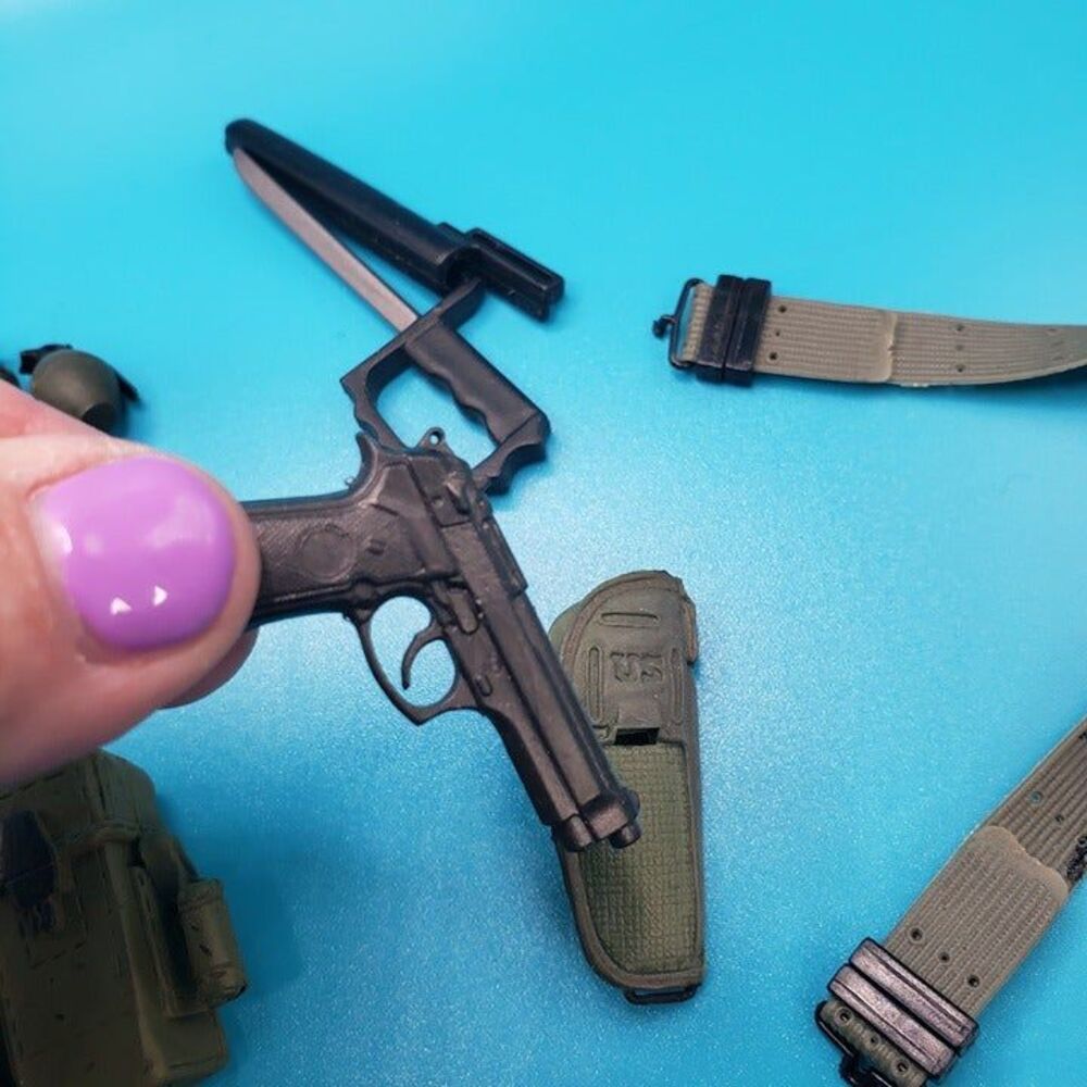 Lot of GI Joe Doll Accessories Toys Weapons Battle Gear Grenades Pistols War - Picture 10 of 12